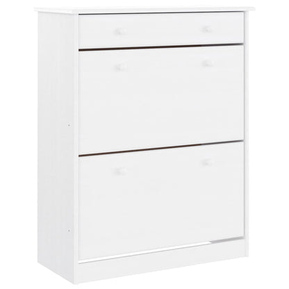 vidaXL Highboard "ALTA" White 77x35x188cm Solid Wood Pine