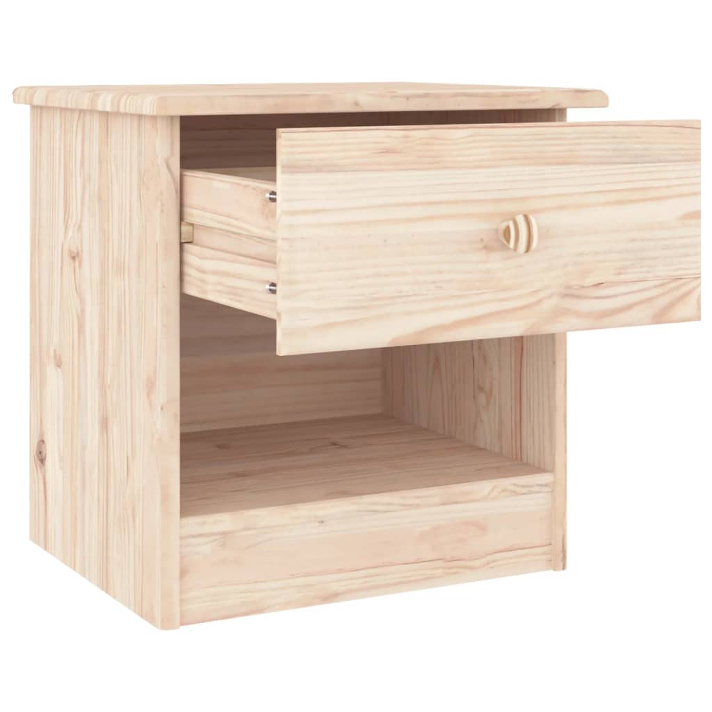 vidaXL Bedside Cabinet "ALTA" 41x35x41 cm Solid Wood Pine