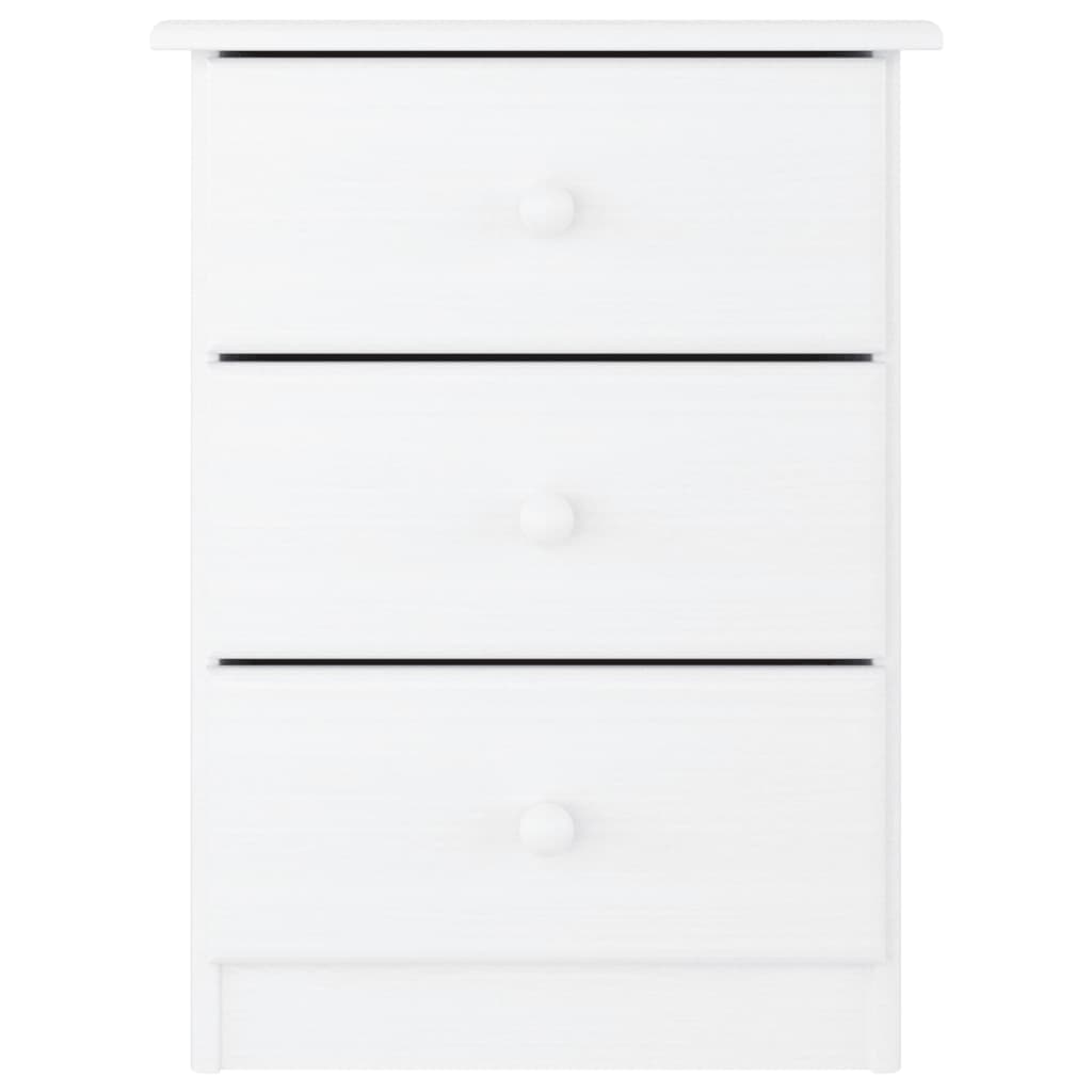 vidaXL Bedside Cabinet ALTA White 41x35x55.5 cm Solid Wood Pine