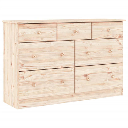 vidaXL Chest of Drawers ALTA 112x35x73 cm Solid Wood Pine