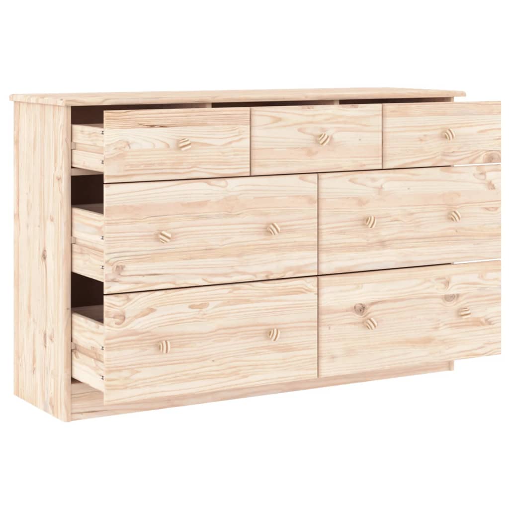 vidaXL Chest of Drawers ALTA 112x35x73 cm Solid Wood Pine