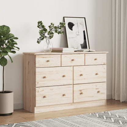 vidaXL Chest of Drawers ALTA 112x35x73 cm Solid Wood Pine