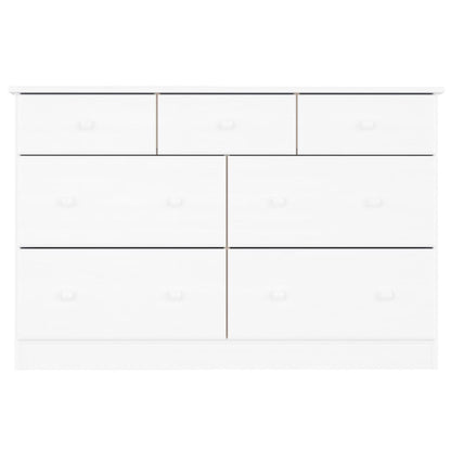 vidaXL Chest of Drawers ALTA White 112x35x73 cm Solid Wood Pine