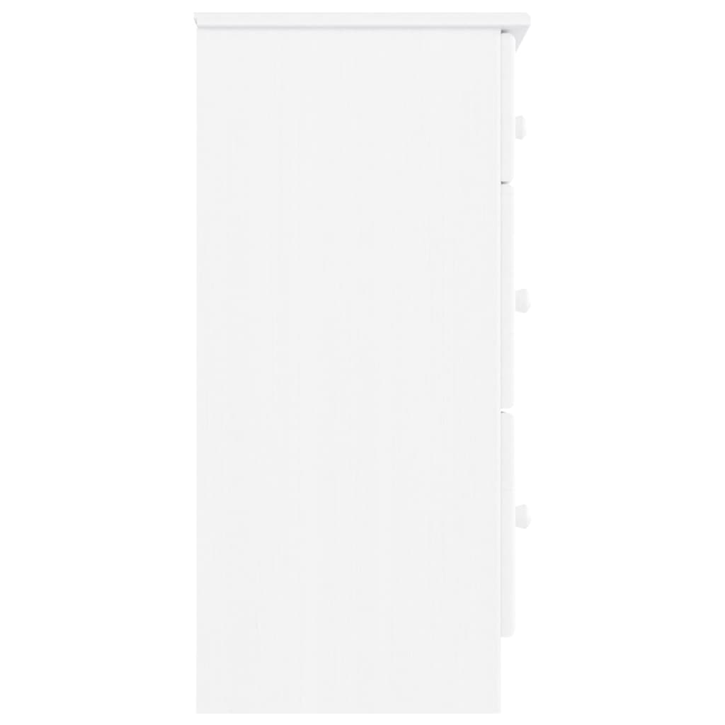 vidaXL Chest of Drawers ALTA White 112x35x73 cm Solid Wood Pine