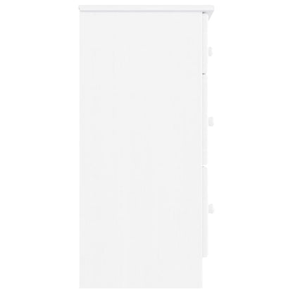 vidaXL Chest of Drawers ALTA White 112x35x73 cm Solid Wood Pine