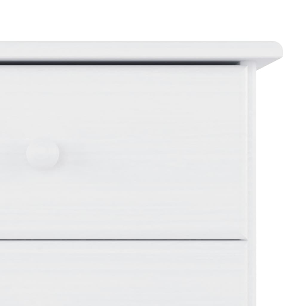 vidaXL Chest of Drawers ALTA White 112x35x73 cm Solid Wood Pine