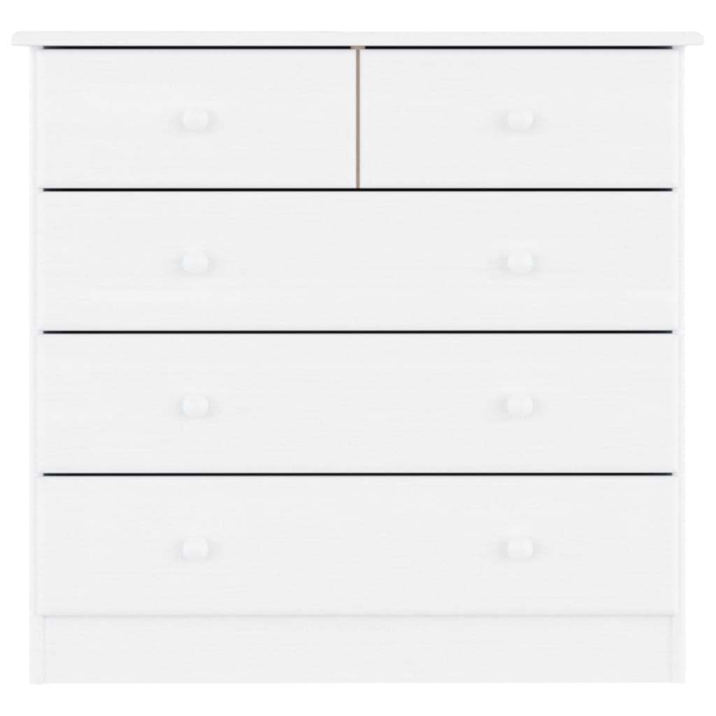 vidaXL Chest of Drawers ALTA White 77x35x73 cm Solid Wood Pine