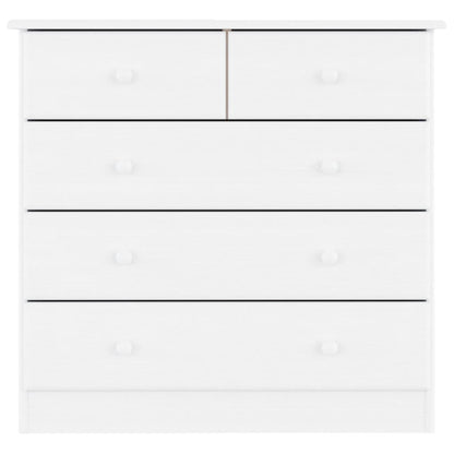 vidaXL Chest of Drawers ALTA White 77x35x73 cm Solid Wood Pine