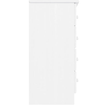 vidaXL Chest of Drawers ALTA White 77x35x73 cm Solid Wood Pine