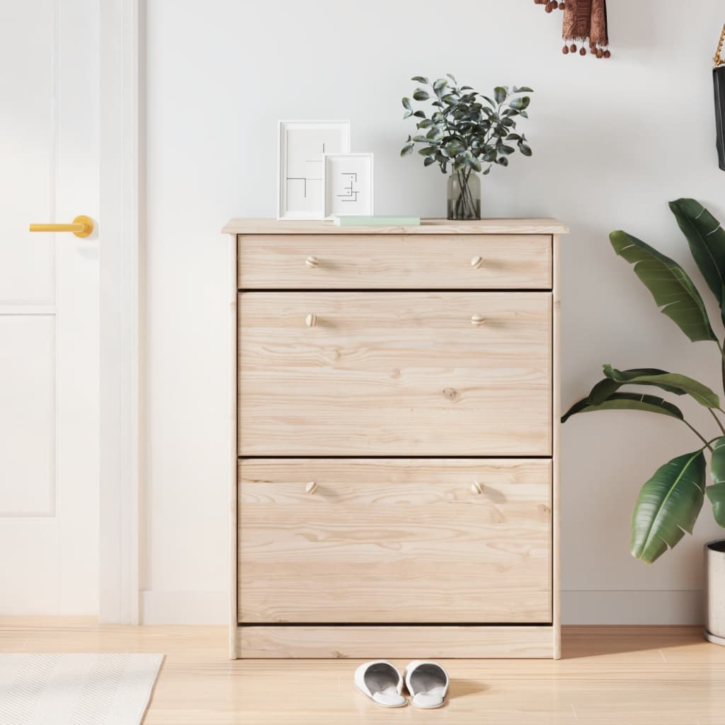 vidaXL Shoe Cabinet ALTA 77x35x96 cm Solid Wood Pine