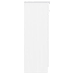vidaXL Shoe Cabinet ALTA White 77x35x96 cm Solid Wood Pine