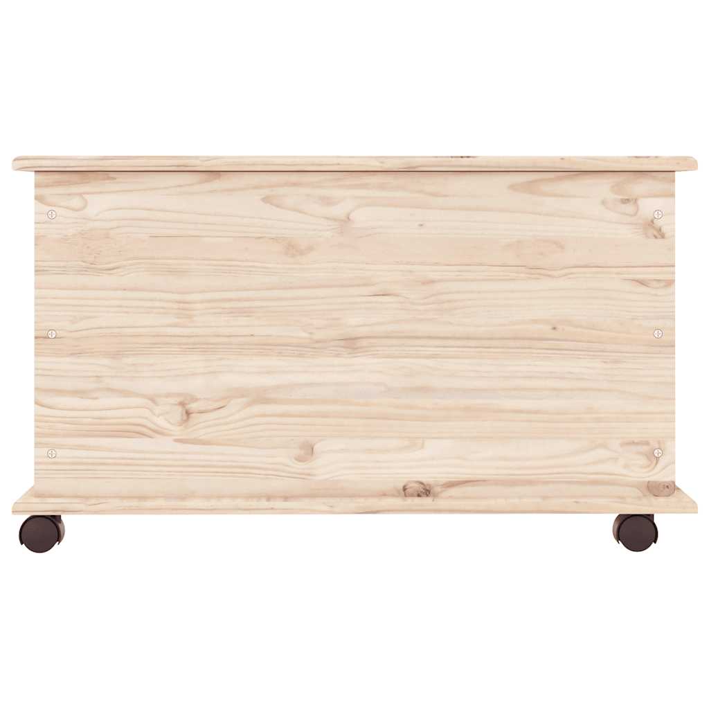 vidaXL Storage Chest with Wheels ALTA 73x39.5x43 cm Solid Wood Pine