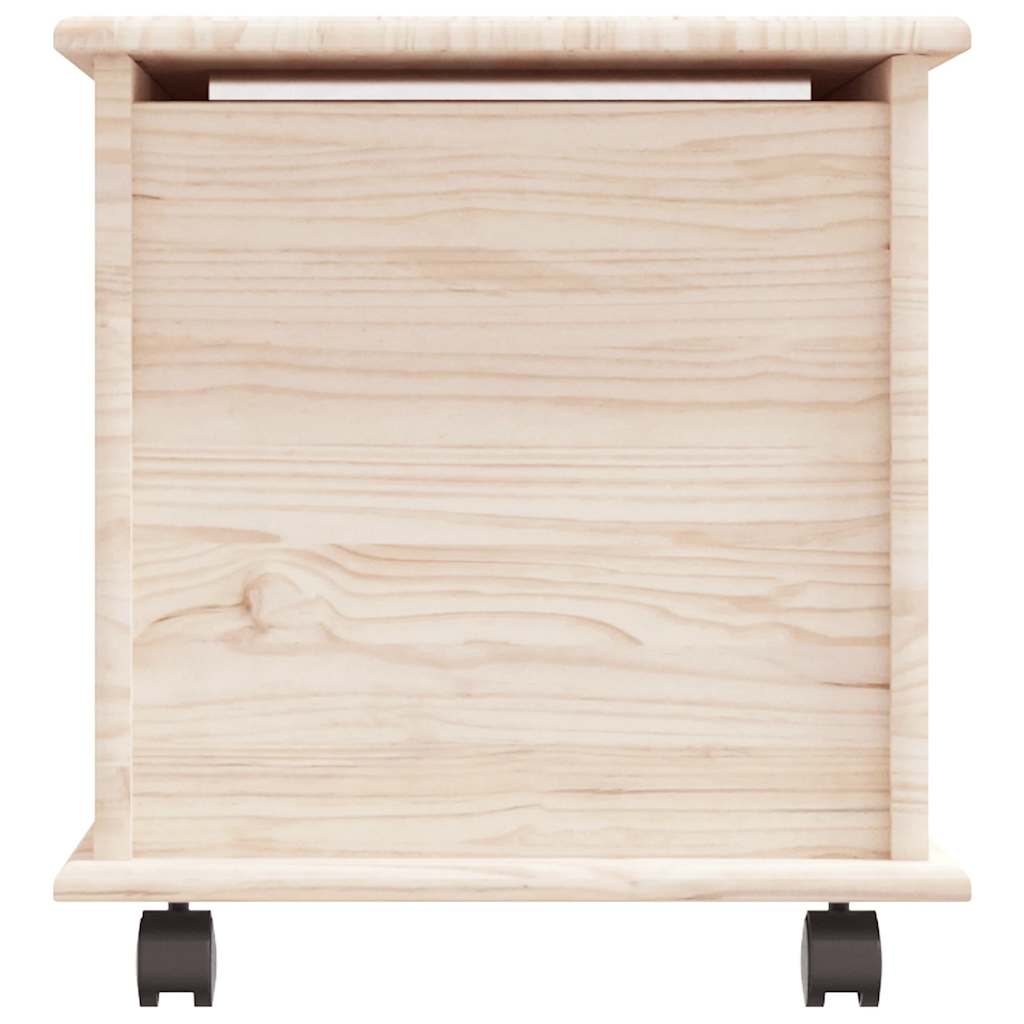 vidaXL Storage Chest with Wheels ALTA 73x39.5x43 cm Solid Wood Pine