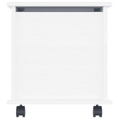 vidaXL Storage Chest with Wheels ALTA White 73x39.5x43 cm Solid Wood Pine