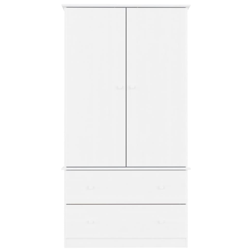 vidaXL Wardrobe ALTA White 90x55x170 cm Solid Wood Pine