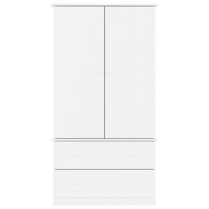 vidaXL Wardrobe ALTA White 90x55x170 cm Solid Wood Pine