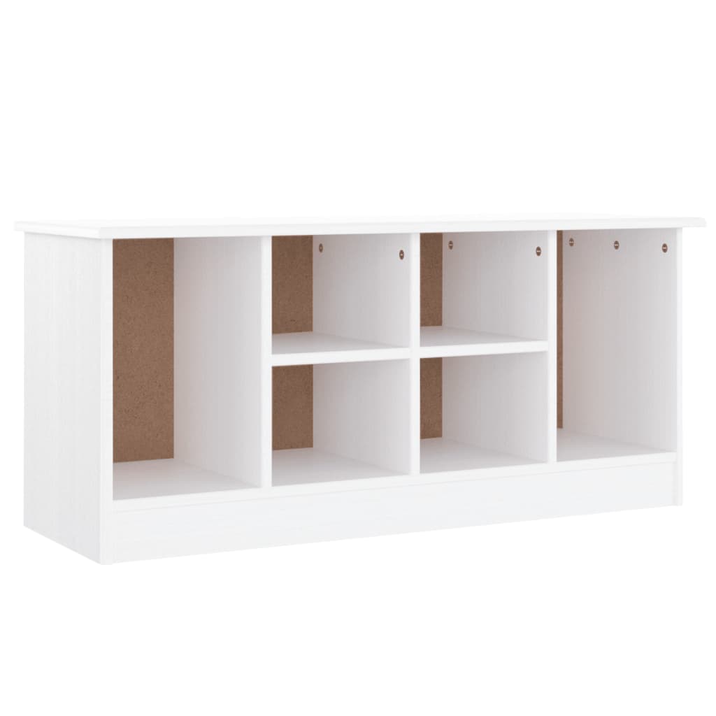vidaXL Shoe Bench ALTA White 100x35x45 cm Solid Wood Pine