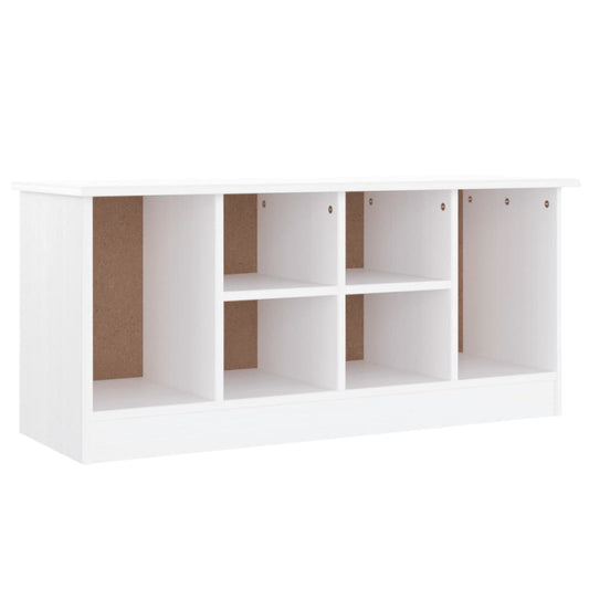 vidaXL Shoe Bench ALTA White 100x35x45 cm Solid Wood Pine