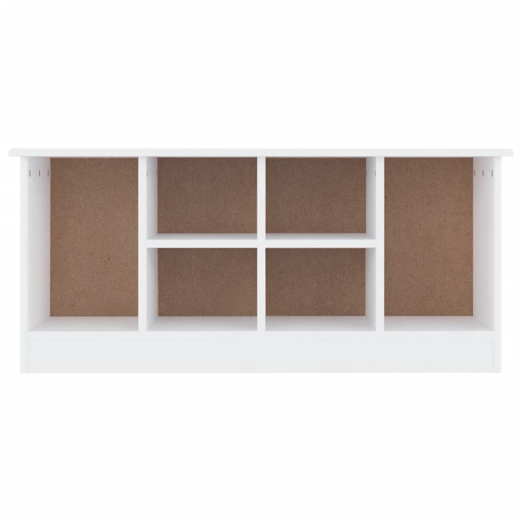 vidaXL Shoe Bench ALTA White 100x35x45 cm Solid Wood Pine