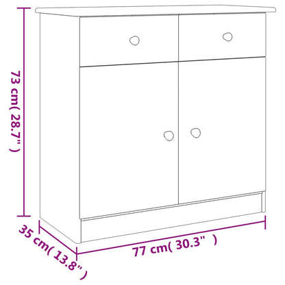 vidaXL Sideboard "ALTA" 77x35x73 cm Solid Wood Pine