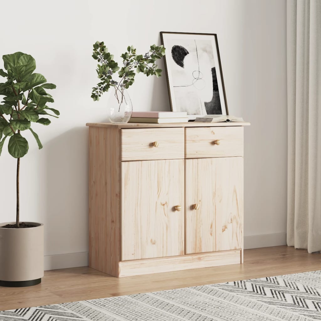 vidaXL Sideboard "ALTA" 77x35x73 cm Solid Wood Pine
