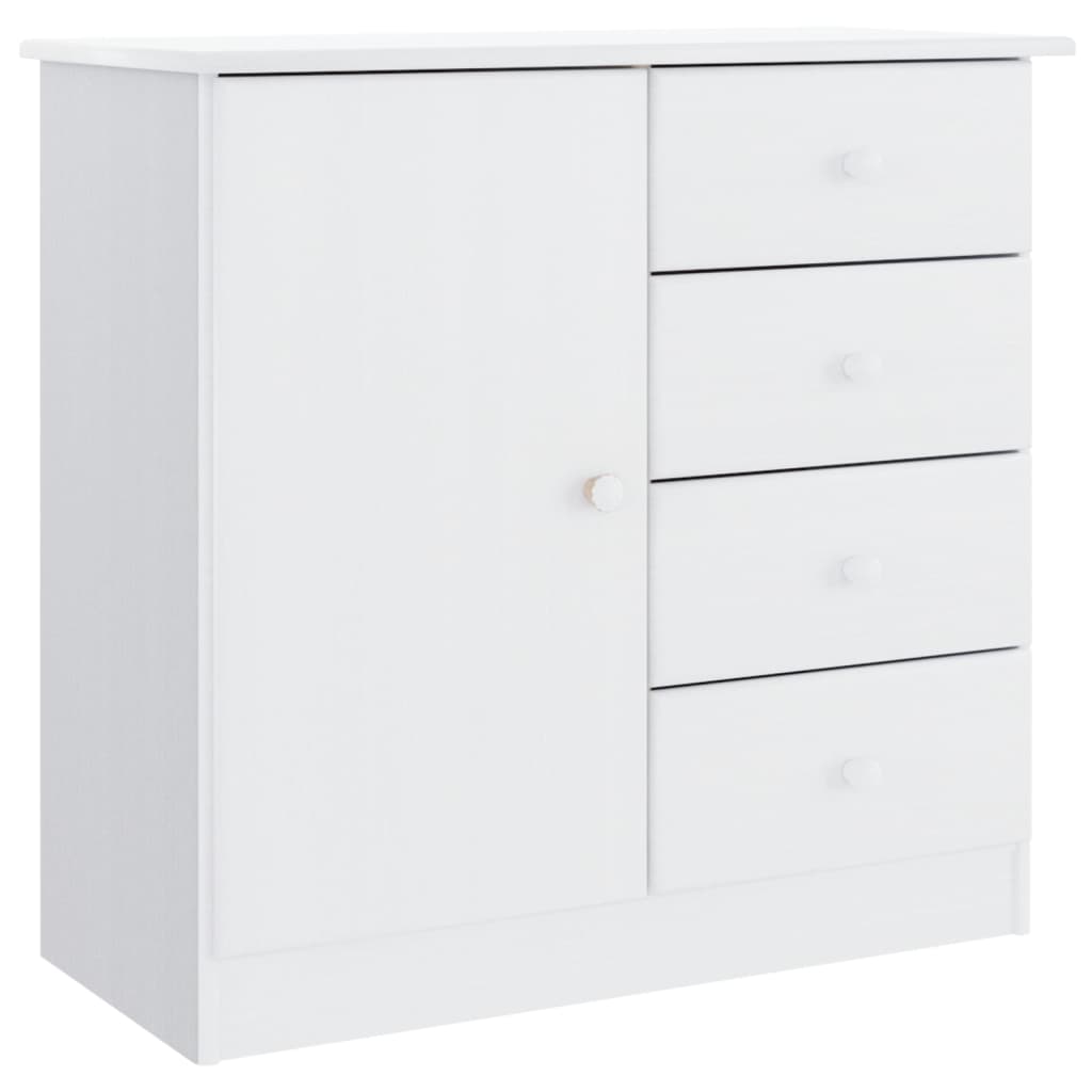 vidaXL Sideboard ALTA White 77x35x73 cm Solid Wood Pine