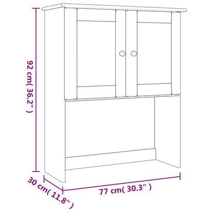 vidaXL Dresser Top "ALTA" 77x30x92 cm Solid Wood Pine