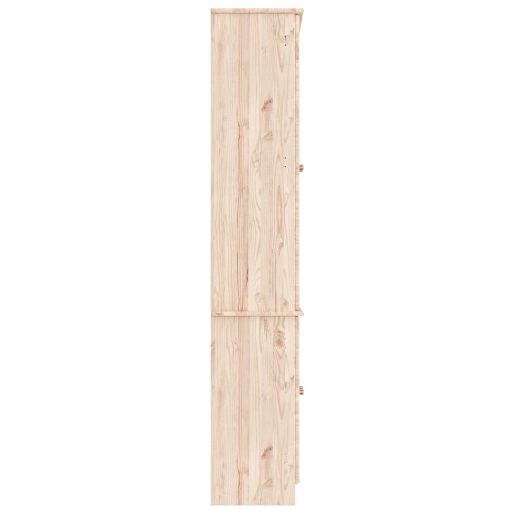 vidaXL Glass Display Cabinet ALTA 77x35x186.5 cm Solid Wood Pine