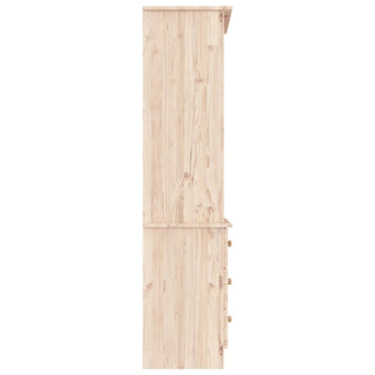 vidaXL Bookcase with Drawers ALTA 60x35x142 cm Solid Wood Pine