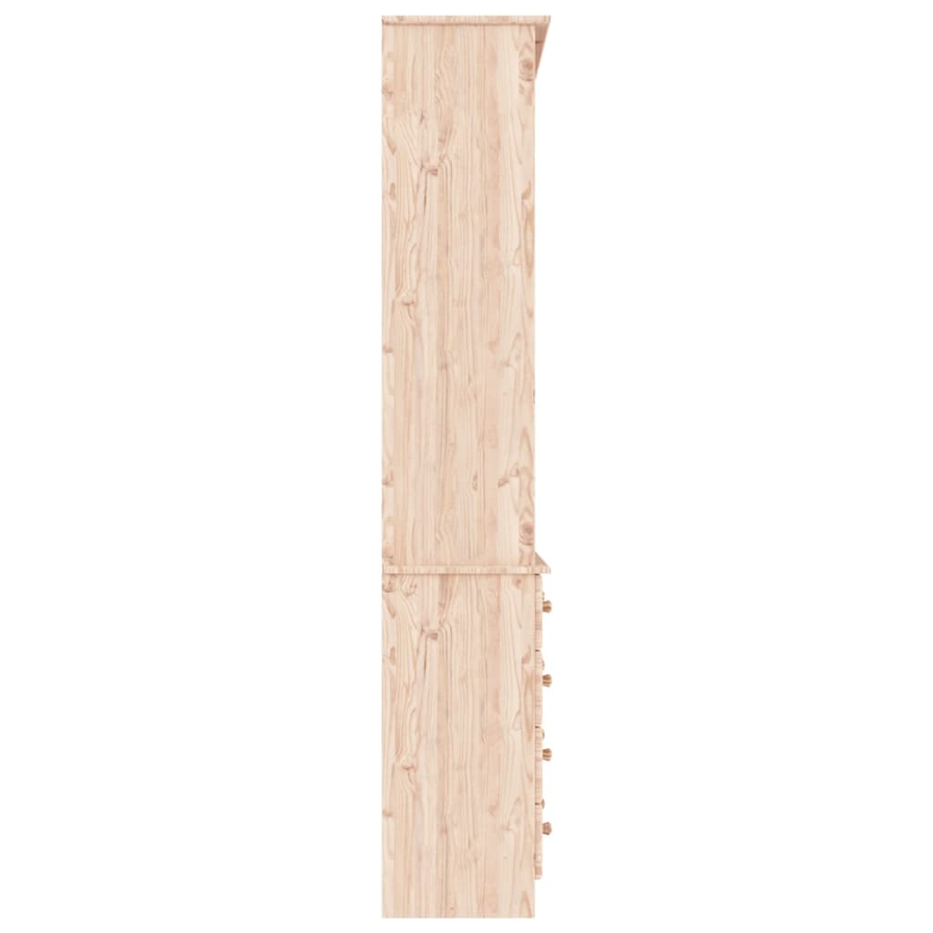 vidaXL Bookcase with Drawers ALTA 77x35x186.5 cm Solid Wood Pine