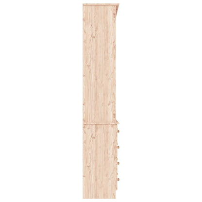vidaXL Bookcase with Drawers ALTA 77x35x186.5 cm Solid Wood Pine