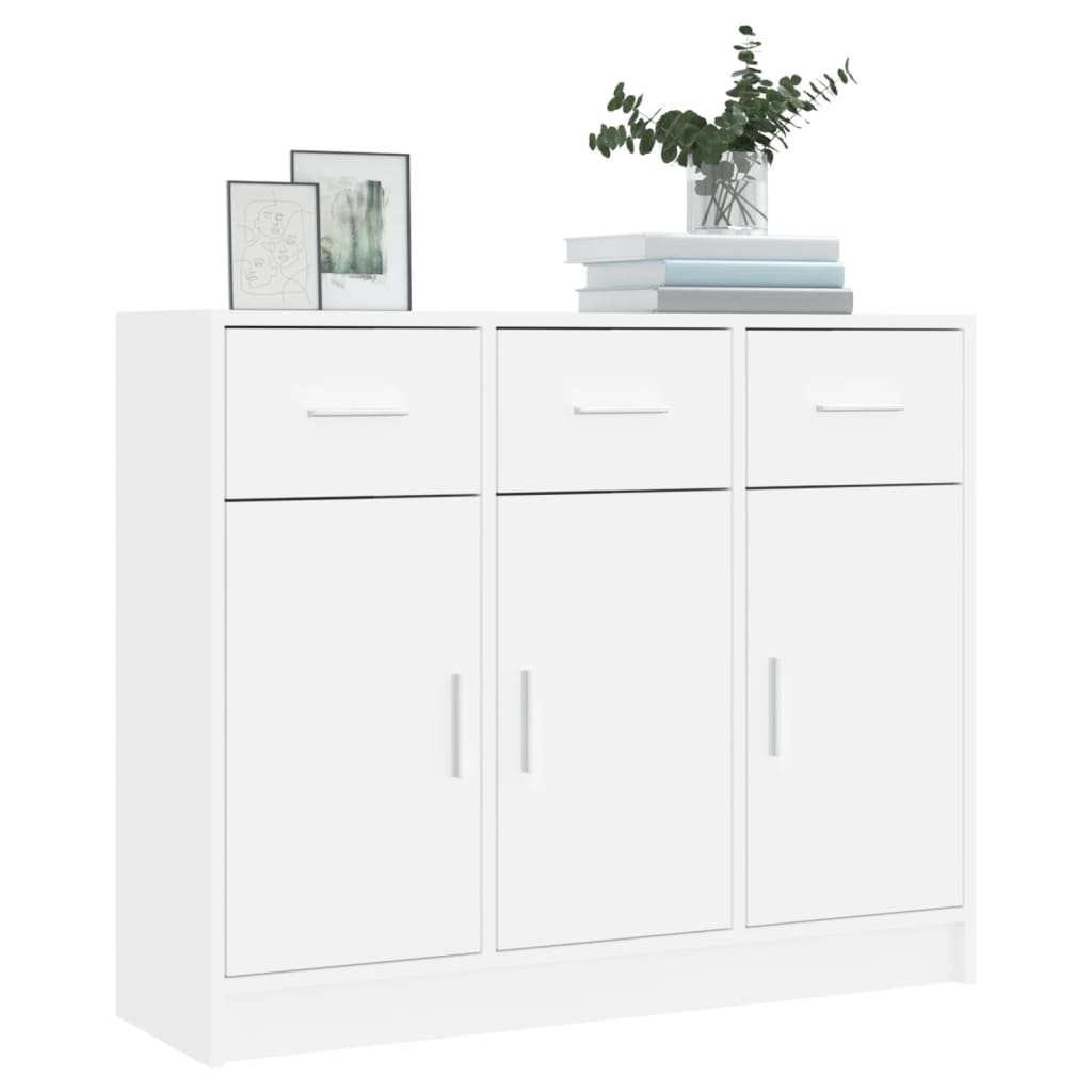 vidaXL Sideboard | White | Engineered Wood | Medium | Sideboard | Rectangular