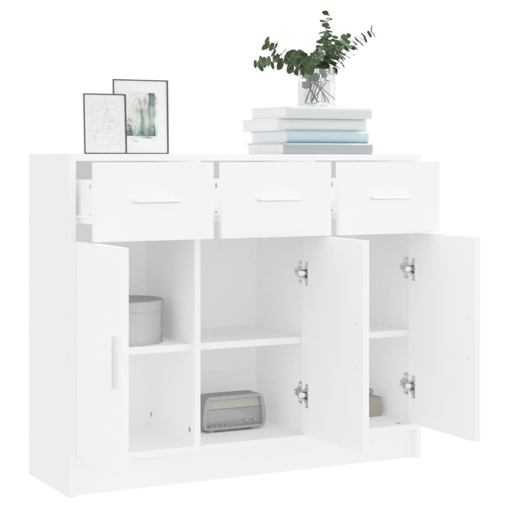 vidaXL Sideboard | White | Engineered Wood | Medium | Sideboard | Rectangular