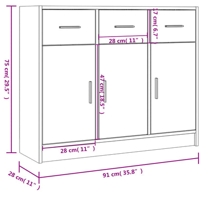 vidaXL Sideboard | White | Engineered Wood | Medium | Sideboard | Rectangular