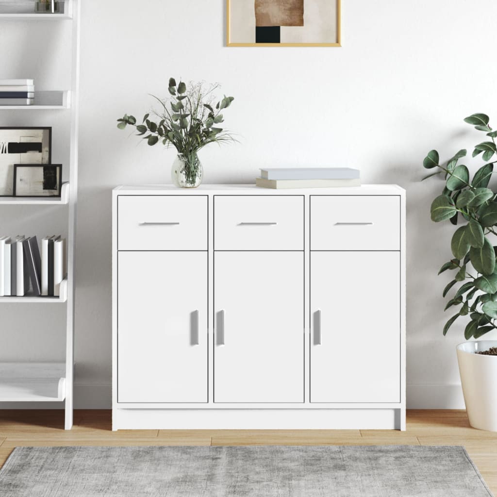 vidaXL Sideboard | White | Engineered Wood | Medium | Sideboard | Rectangular
