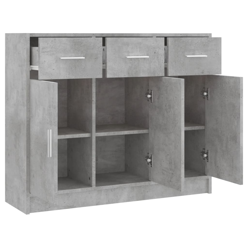 vidaXL Sideboard | Concrete grey | Engineered wood | Medium | Sideboard