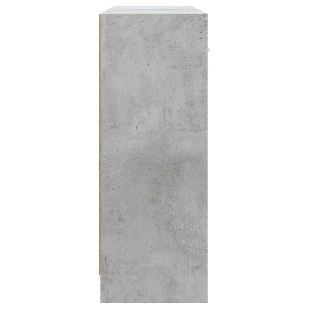 vidaXL Sideboard Concrete Grey 91x28x75 cm Engineered Wood