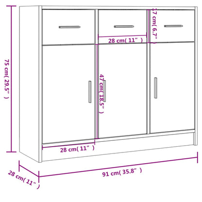 vidaXL Sideboard | Concrete grey | Engineered wood | Medium | Sideboard