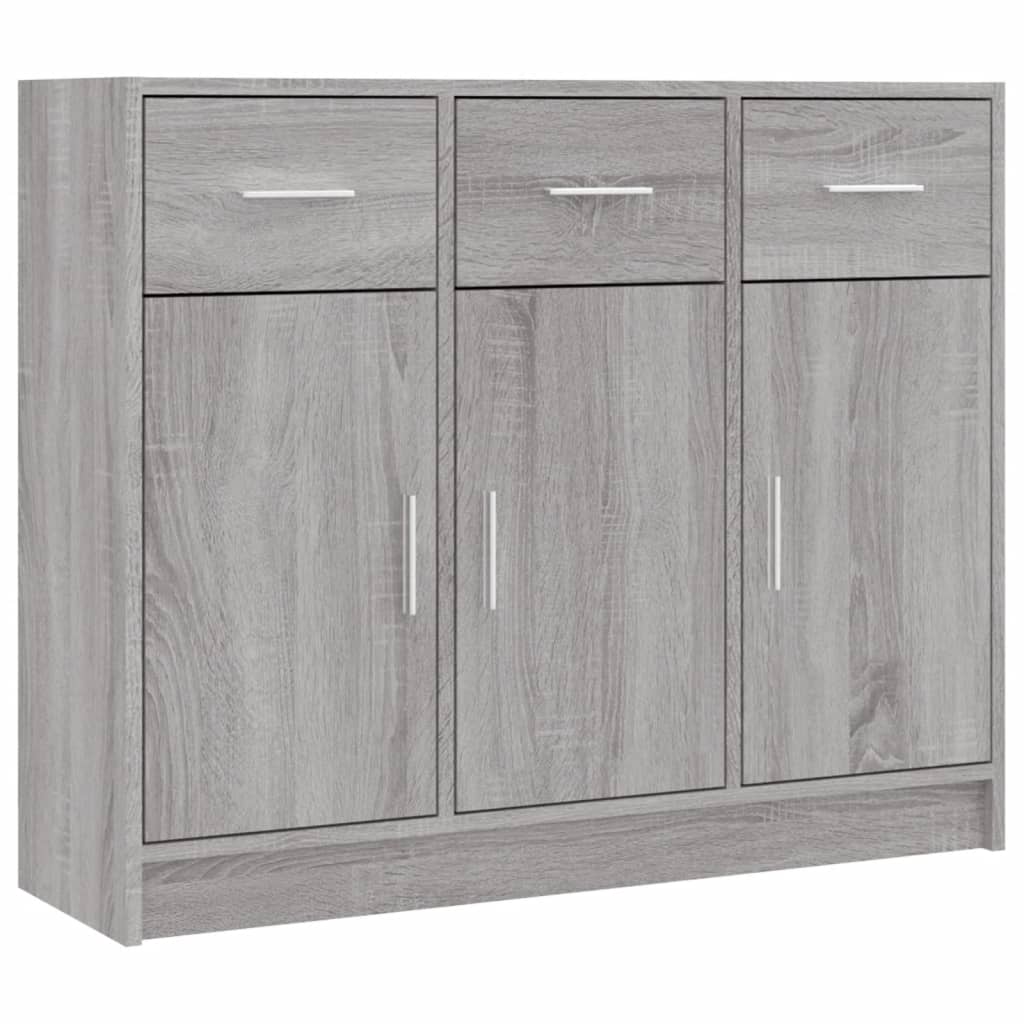 vidaXL Sideboard | Grey Sonoma | Engineered Wood | 91 x 28 x 75 cm | Sideboard