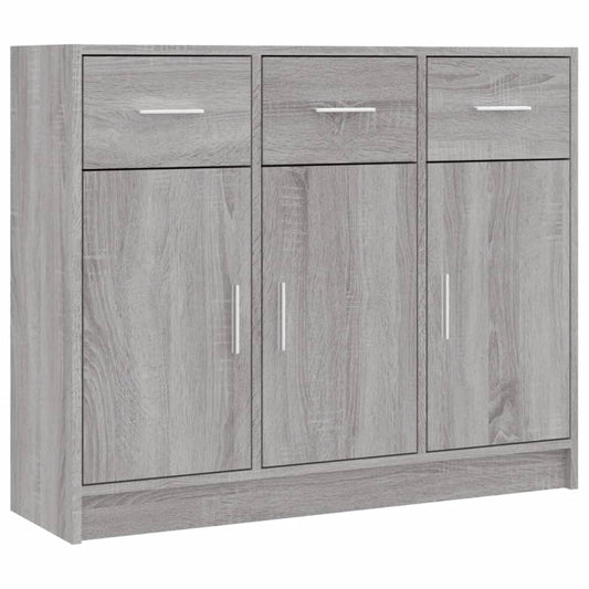 vidaXL Sideboard | Grey Sonoma | Engineered Wood | 91 x 28 x 75 cm | Sideboard