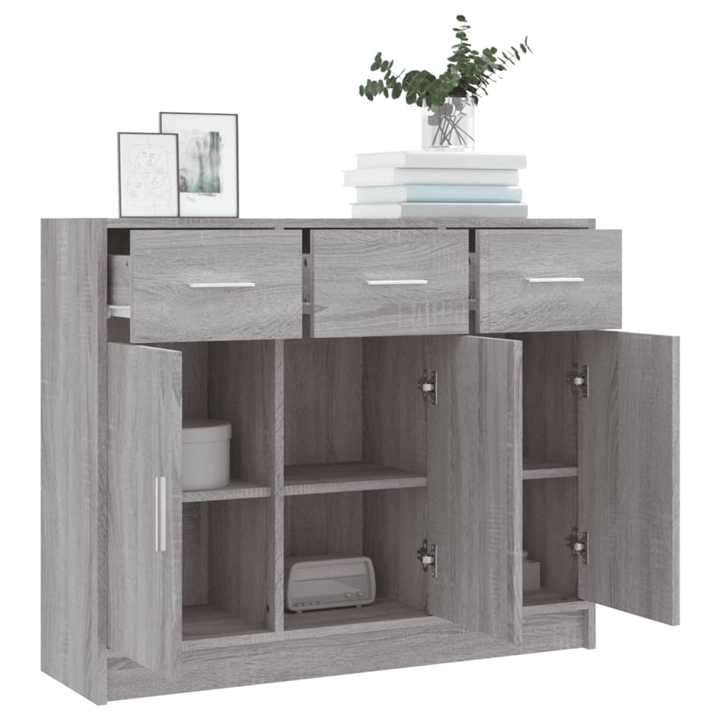 vidaXL Sideboard | Grey Sonoma | Engineered Wood | 91 x 28 x 75 cm | Sideboard
