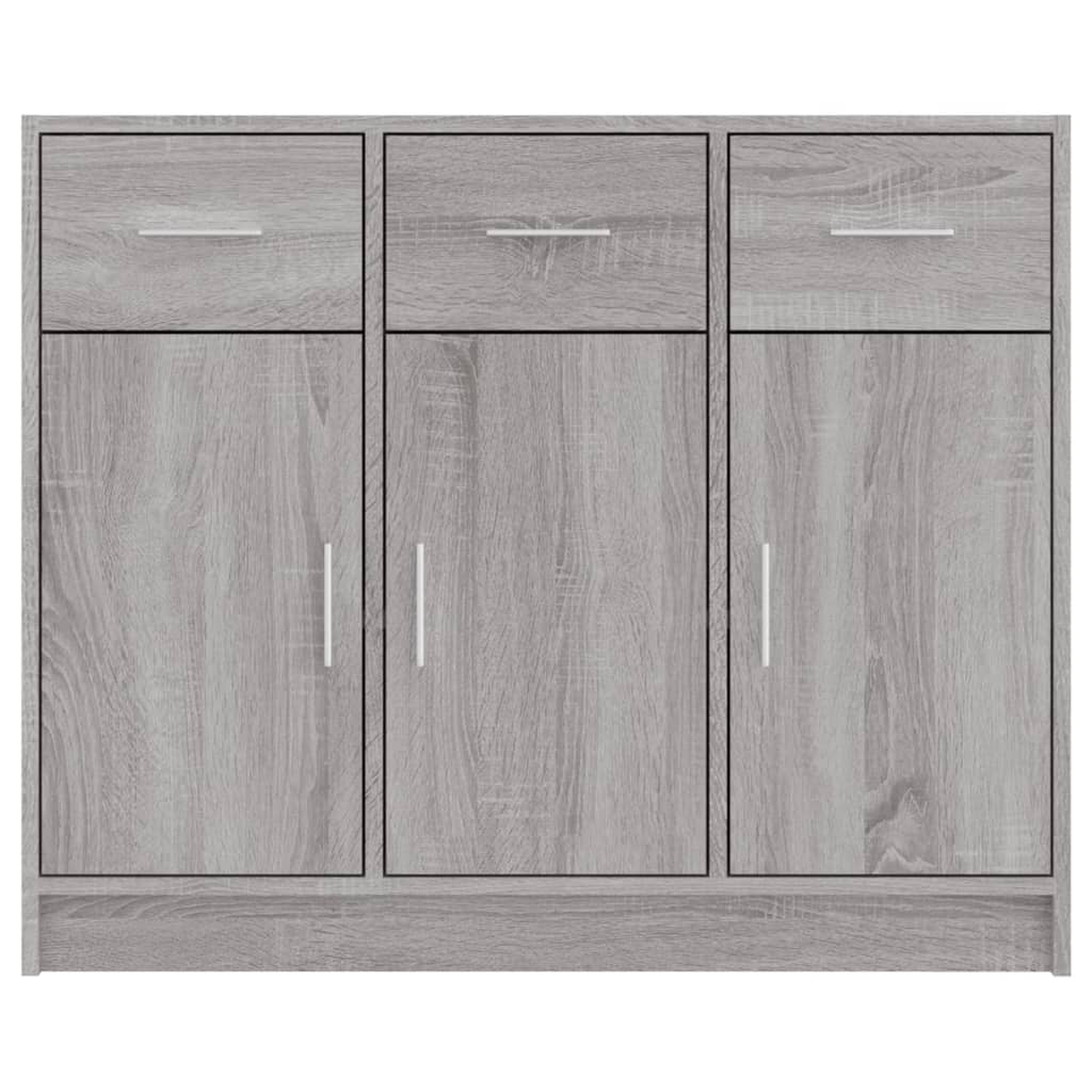 vidaXL Sideboard | Grey Sonoma | Engineered Wood | 91 x 28 x 75 cm | Sideboard