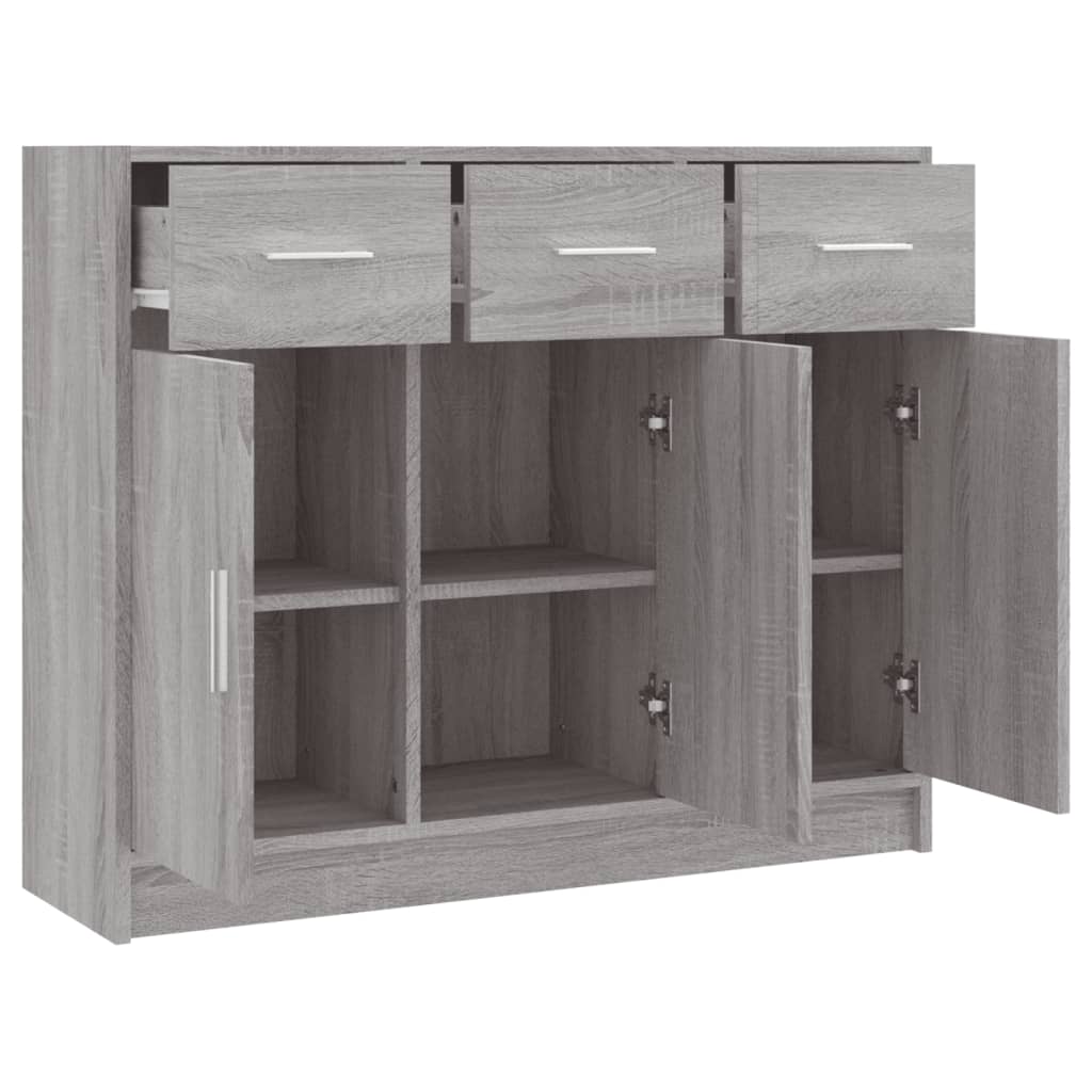 vidaXL Sideboard | Grey Sonoma | Engineered Wood | 91 x 28 x 75 cm | Sideboard