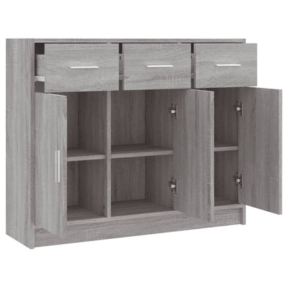 vidaXL Sideboard | Grey Sonoma | Engineered Wood | 91 x 28 x 75 cm | Sideboard