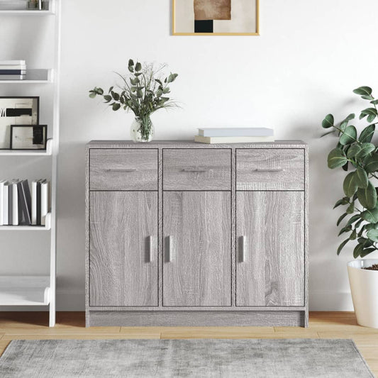 vidaXL Sideboard | Grey Sonoma | Engineered Wood | 91 x 28 x 75 cm | Sideboard