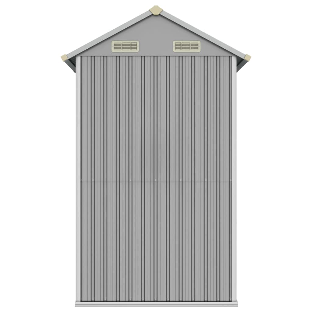 vidaXL Garden Shed Light Grey 192x152.5x237 cm Galvanised Steel
