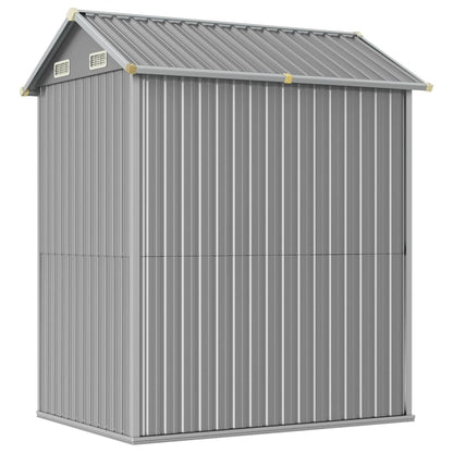 vidaXL Garden Shed Light Grey 192x152.5x237 cm Galvanised Steel