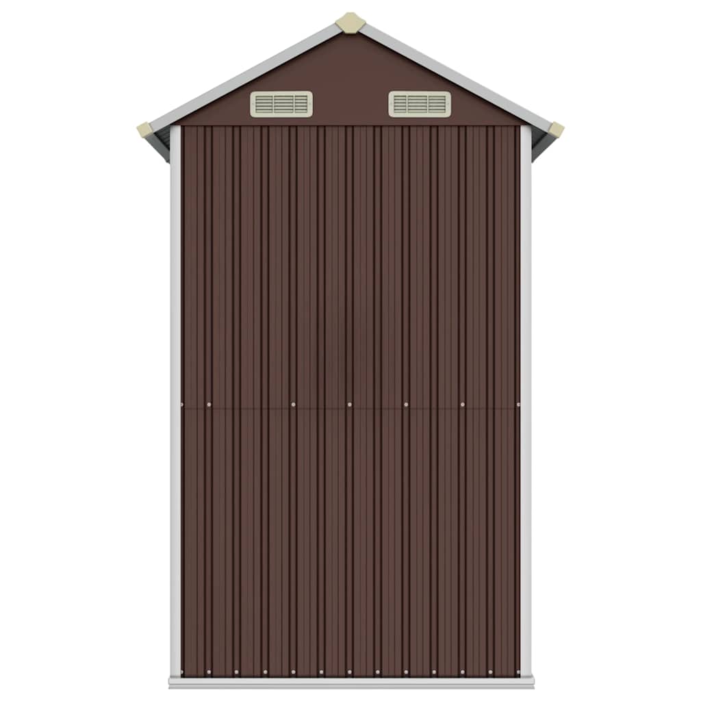 vidaXL Garden Shed Brown 192x152.5x237 cm Galvanised Steel