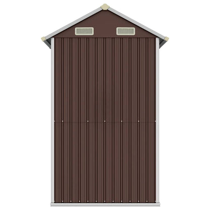 vidaXL Garden Shed Brown 192x152.5x237 cm Galvanised Steel