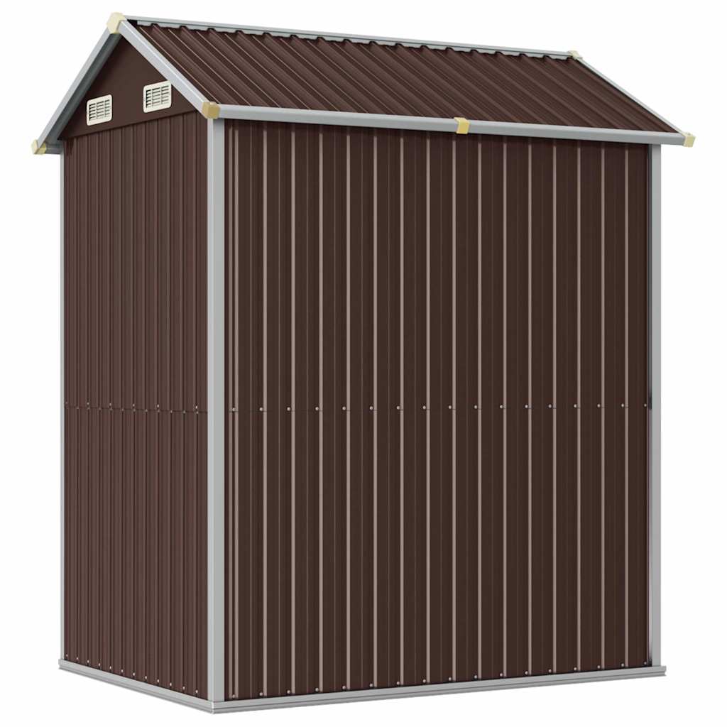 vidaXL Garden Shed Brown 192x152.5x237 cm Galvanised Steel